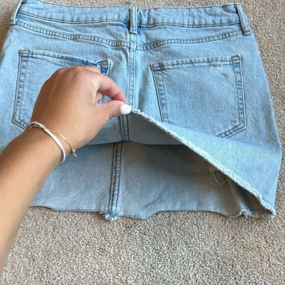 Denim distressed skirt - Picture 4 of 5